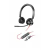 HP Poly Blackwire 3320 auriculares estéreo USB-C certificados para Microsoft Teams + adaptador USB-C/A