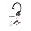 HP Poly Blackwire 3315 auriculares mono USB-C + conector de 3,5 mm + adaptador USB-C/A