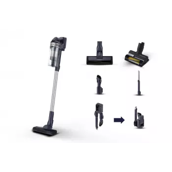 Samsung VS15A60AGR5 Aspirador de escoba de batería en seco sin bolsa 0,8 l 410 W negro, plata