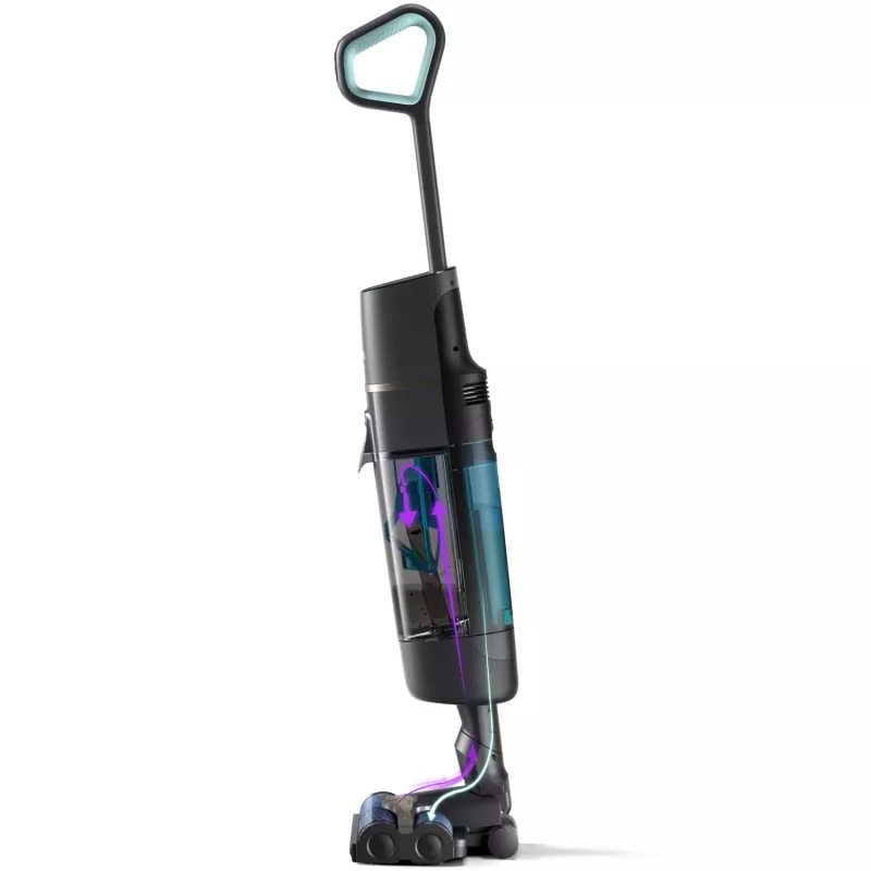 Philips XW7110 Aspirador de batería, batería, limpieza en seco y en húmedo, sin bolsa, champán, gris