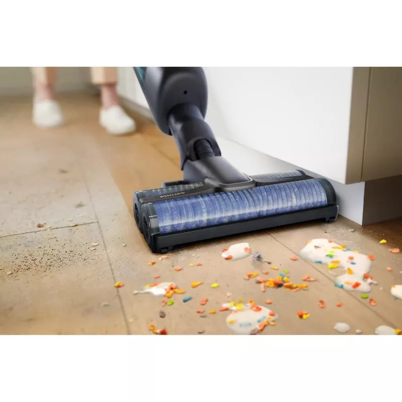 Philips XW7110 Aspirador de batería, batería, limpieza en seco y en húmedo, sin bolsa, champán, gris