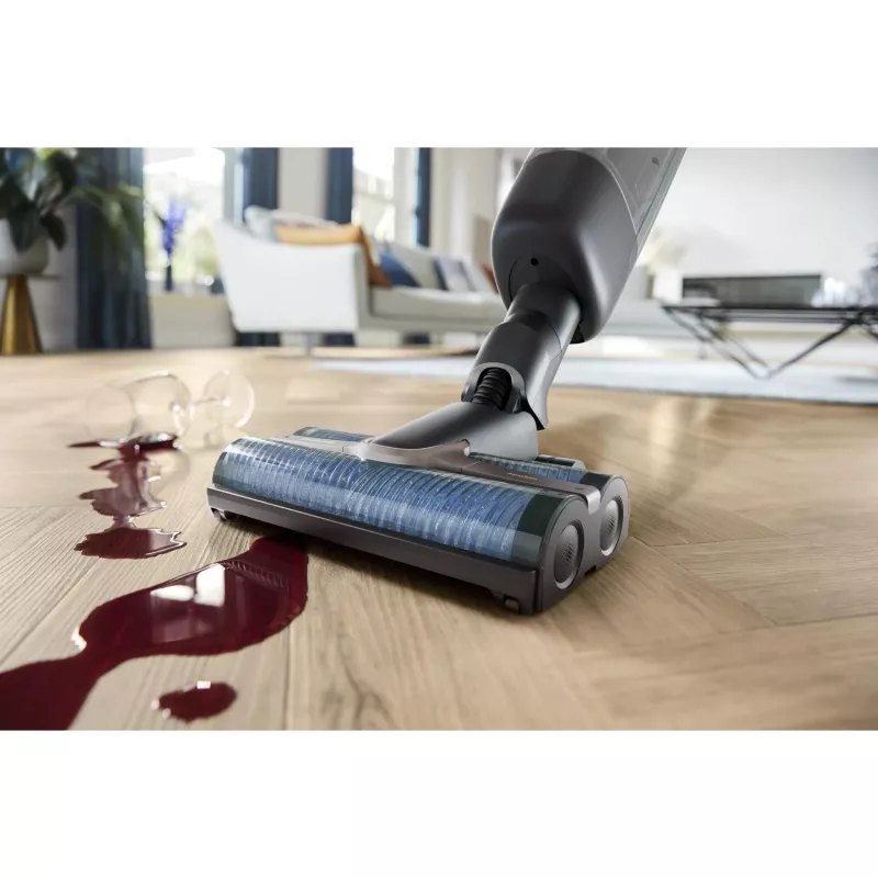 Philips XW7110 Aspirador de batería, batería, limpieza en seco y en húmedo, sin bolsa, champán, gris