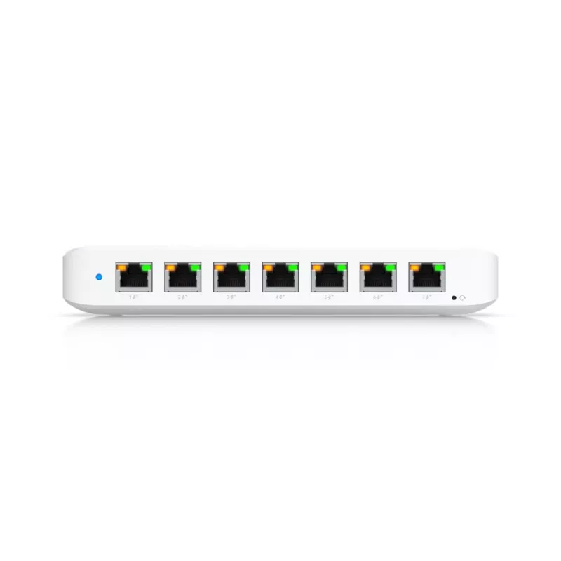 Switch gestionado UBIQUITI USW-Ultra L2, 8 puertos Gigabit PoE, 7 PoE, presupuesto 42 W, DC/PoE, conmutación 16 Gbit/s