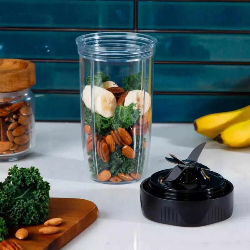 NutriBullet NB1206DGCC Batidora de mesa 0,9 L 1200 W negra, transparente