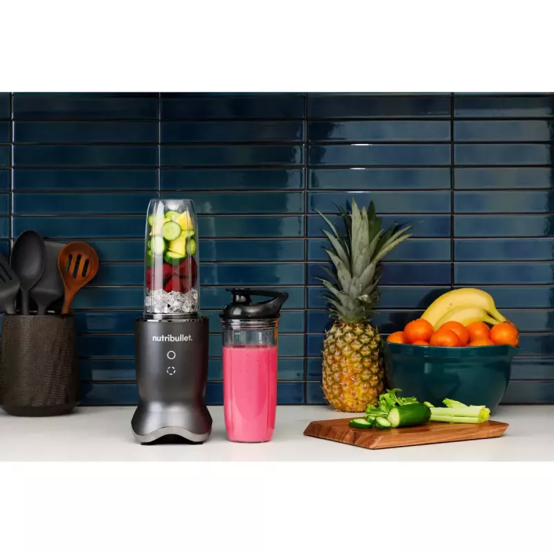 NutriBullet NB1206DGCC Batidora de mesa 0,9 L 1200 W negra, transparente