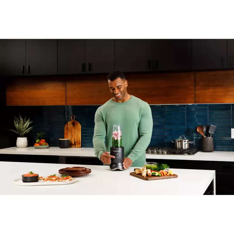 NutriBullet NB1206DGCC Batidora de mesa 0,9 L 1200 W negra, transparente