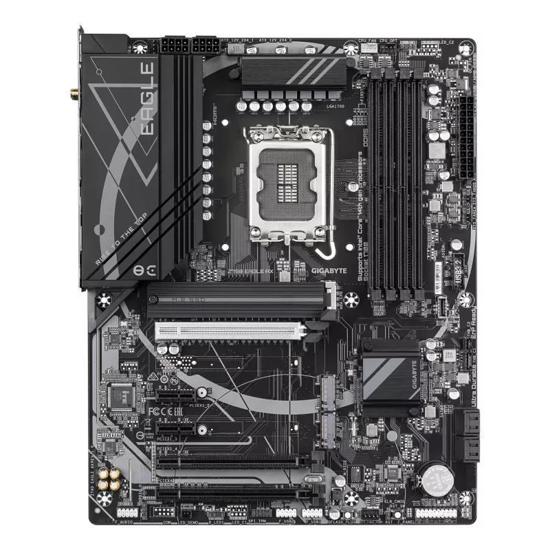 Placa base GIGABYTE Z790 EAGLE AX — Intel LGA1700 ATX, Z790, DDR5, 4x DIMM, Wi‑Fi 6E, 2.5Gb LAN