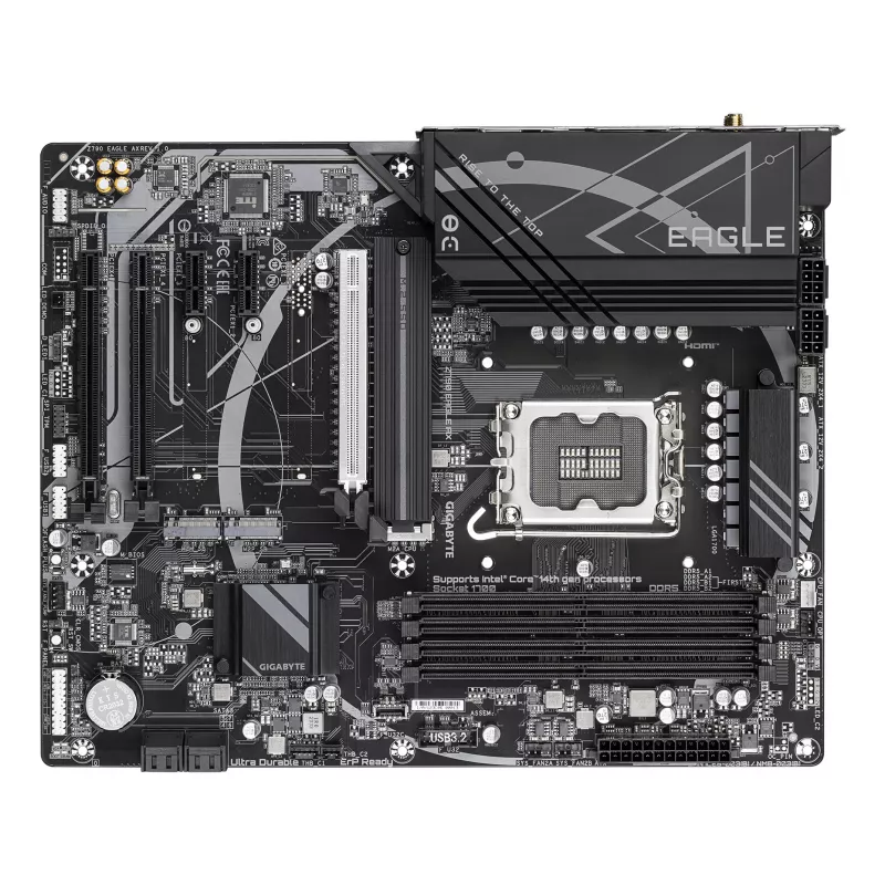 Placa base GIGABYTE Z790 EAGLE AX — Intel LGA1700 ATX, Z790, DDR5, 4x DIMM, Wi‑Fi 6E, 2.5Gb LAN