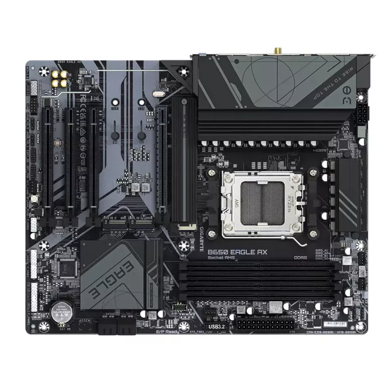 Gigabyte B650 EAGLE AX placa base, ATX, AMD B650, Socket AM5, DDR5, 4x DIMM, hasta 256 GB, 3x M.2 (1x PCIe 5.0), Wi-Fi 6E, Bluetooth