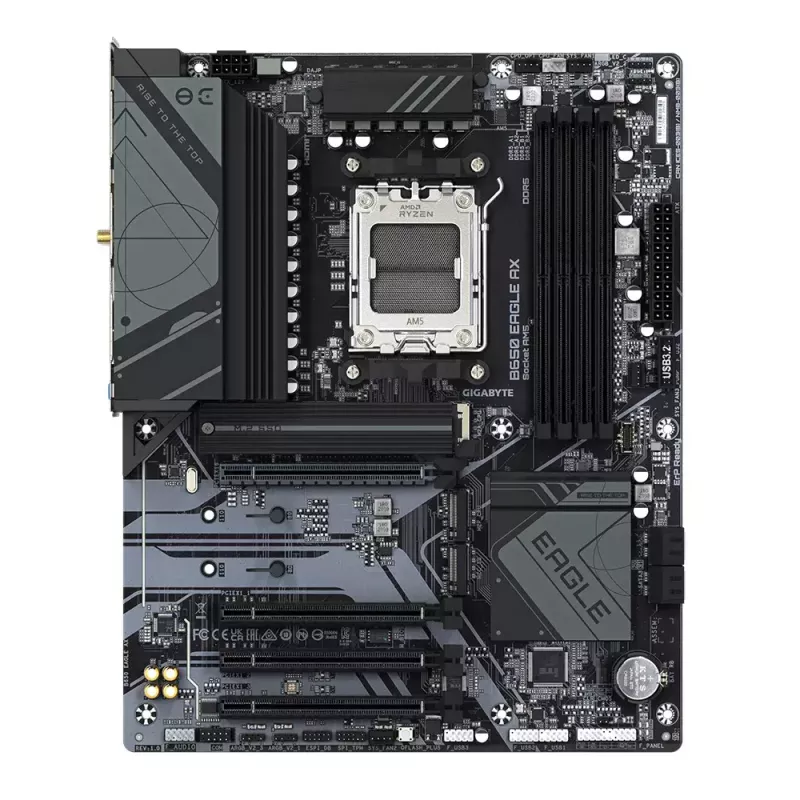 Gigabyte B650 EAGLE AX placa base, ATX, AMD B650, Socket AM5, DDR5, 4x DIMM, hasta 256 GB, 3x M.2 (1x PCIe 5.0), Wi-Fi 6E, Bluetooth