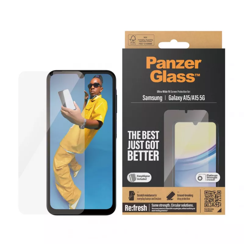 Lámina protectora de pantalla/trasera para móvil PanzerGlass 7349 lámina protectora de pantalla transparente Samsung 1 ud.