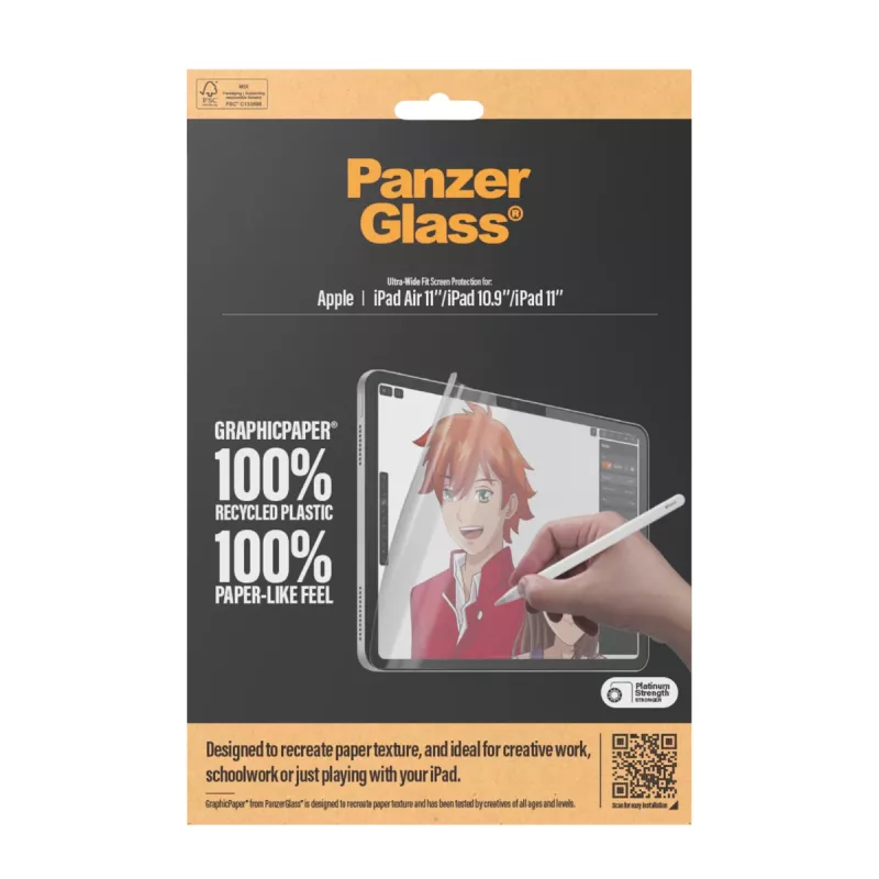 Protector de pantalla PanzerGlass ® GraphicPaper® iPad Air 11'' (2024-2026) | iPad 11'' (2025-2026) | iPad 10.9'' (2022) | Ultra-Wide Fit