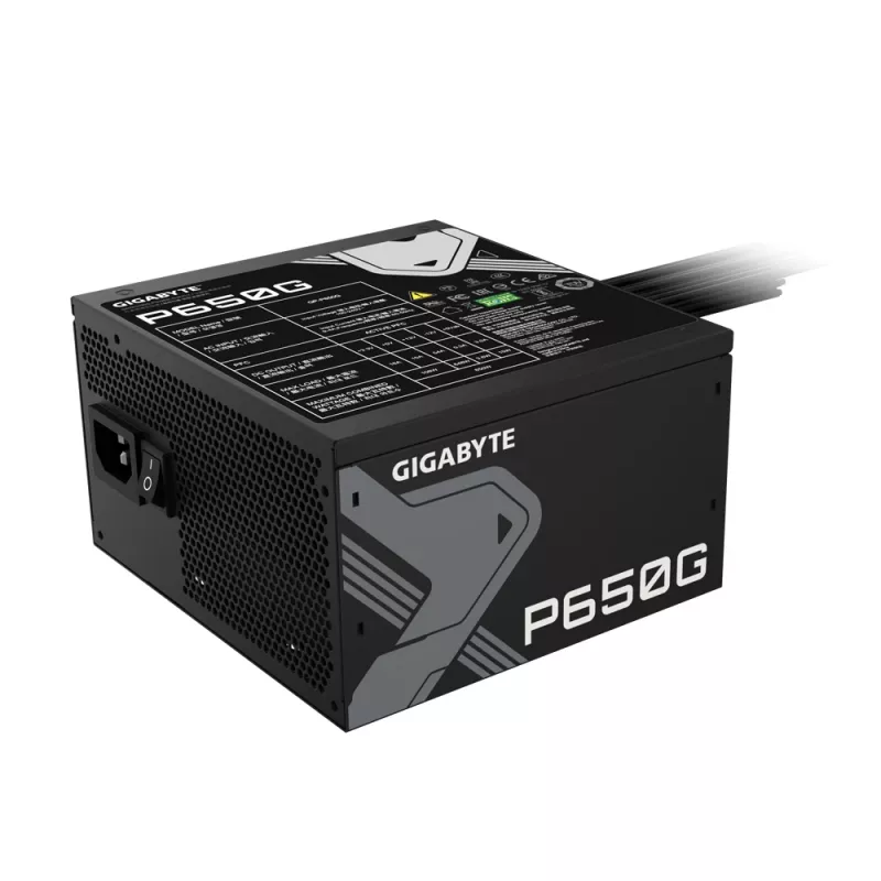 Fuente de alimentación GIGABYTE GP-P650G 650 W 20+4 pin ATX ATX negra
