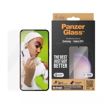 PanzerGlass ® lámina protectora de pantalla Samsung Galaxy S24+ | Ultra-Wide Fit con EasyAligner