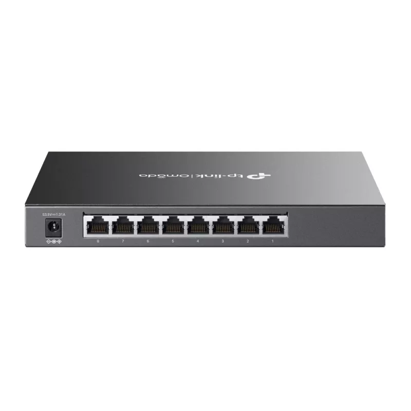 TP-Link Omada switch inteligente Gigabit de 8 puertos con 4 puertos PoE+, gestionado, L2/L2+, Gigabit Ethernet (10/100/1000), Power over Ethernet (PoE), montaje en rack