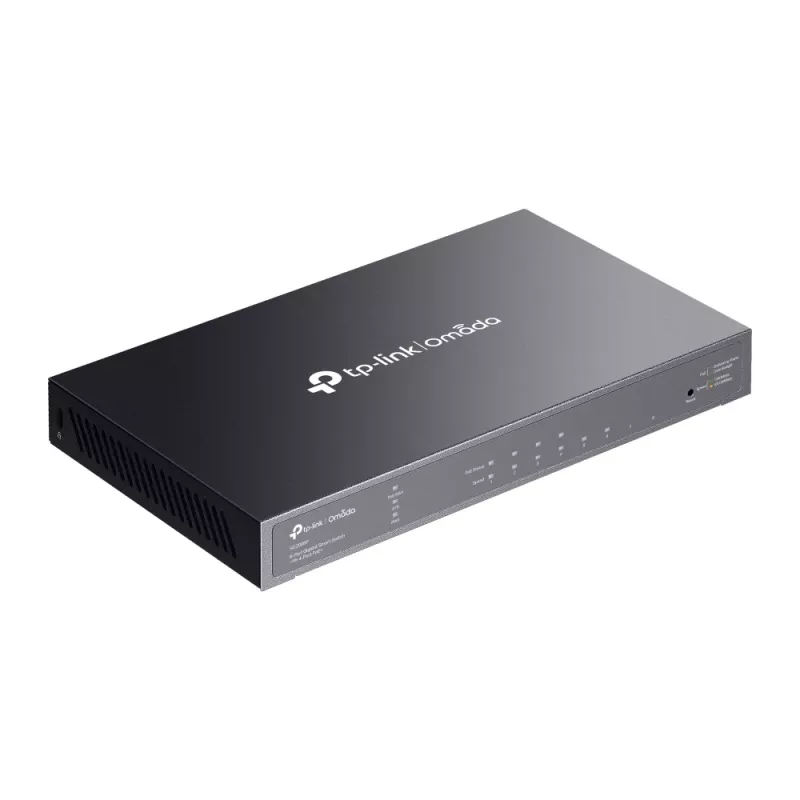 TP-Link Omada switch inteligente Gigabit de 8 puertos con 4 puertos PoE+, gestionado, L2/L2+, Gigabit Ethernet (10/100/1000), Power over Ethernet (PoE), montaje en rack