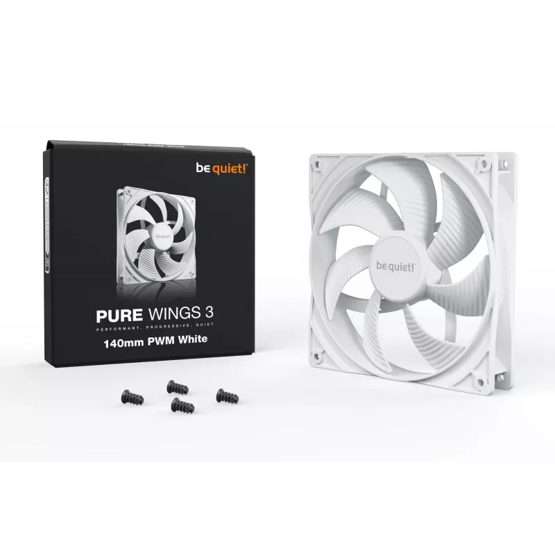 be quiet! Pure Wings 3 140mm PWM blanco ventilador para caja de ordenador 14 cm 1 ud.
