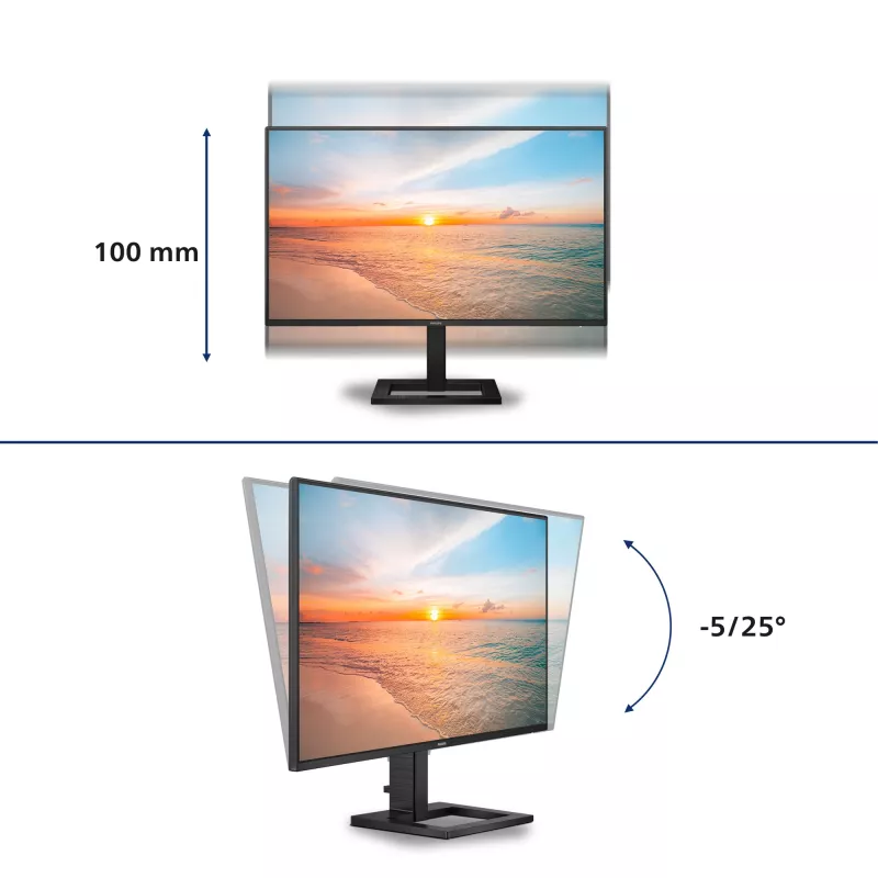 Philips serie 1000 27E1N1600AE/00 monitor de ordenador 68,6 cm (27 pulgadas) 2560 x 1440 píxeles Quad HD LCD negro