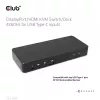 CLUB3D DisplayPort/HDMI conmutador KVM/dock 4K60Hz para entradas USB Type-C