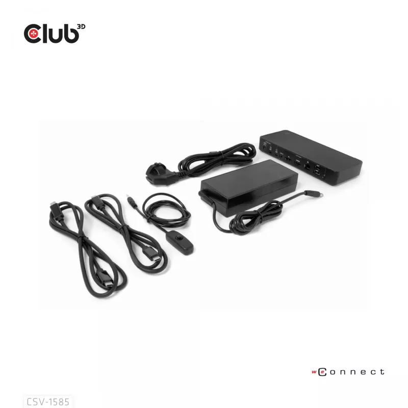 CLUB3D DisplayPort/HDMI conmutador KVM/dock 4K60Hz para entradas USB Type-C