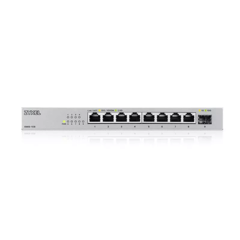 Zyxel XMG-108 Unmanaged 2.5G Ethernet (100/1000/2500) plateado