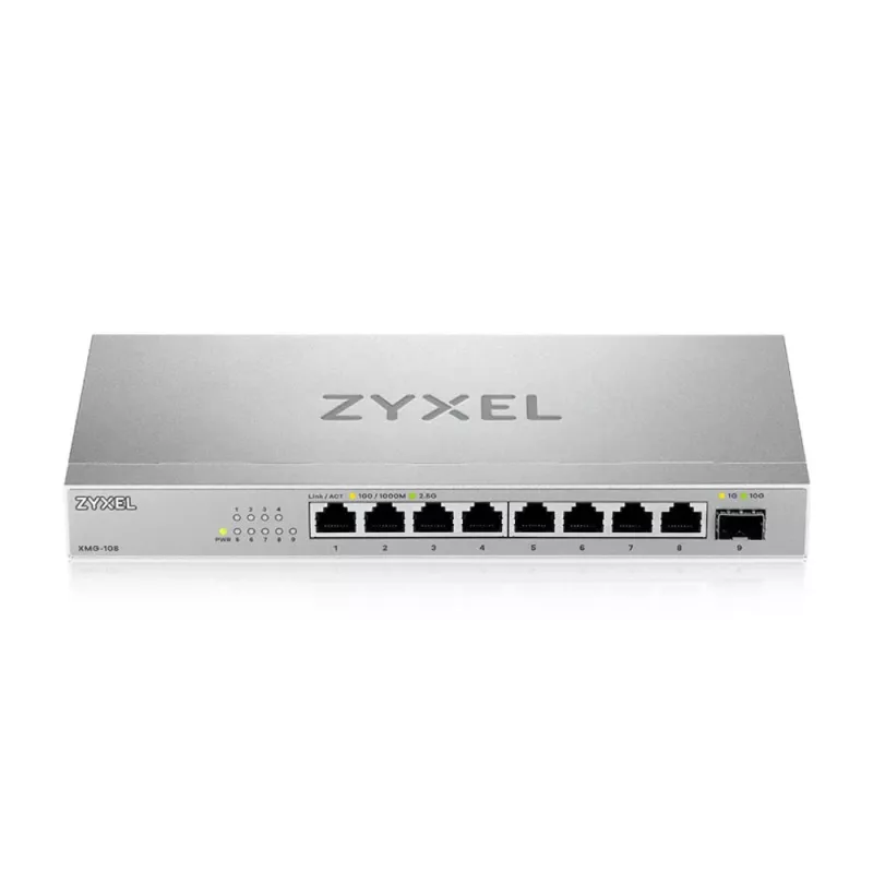 Zyxel XMG-108 Unmanaged 2.5G Ethernet (100/1000/2500) plateado