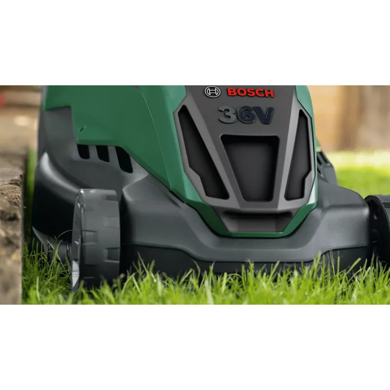 Cortacésped Bosch AdvancedRotak de empuje con batería, verde