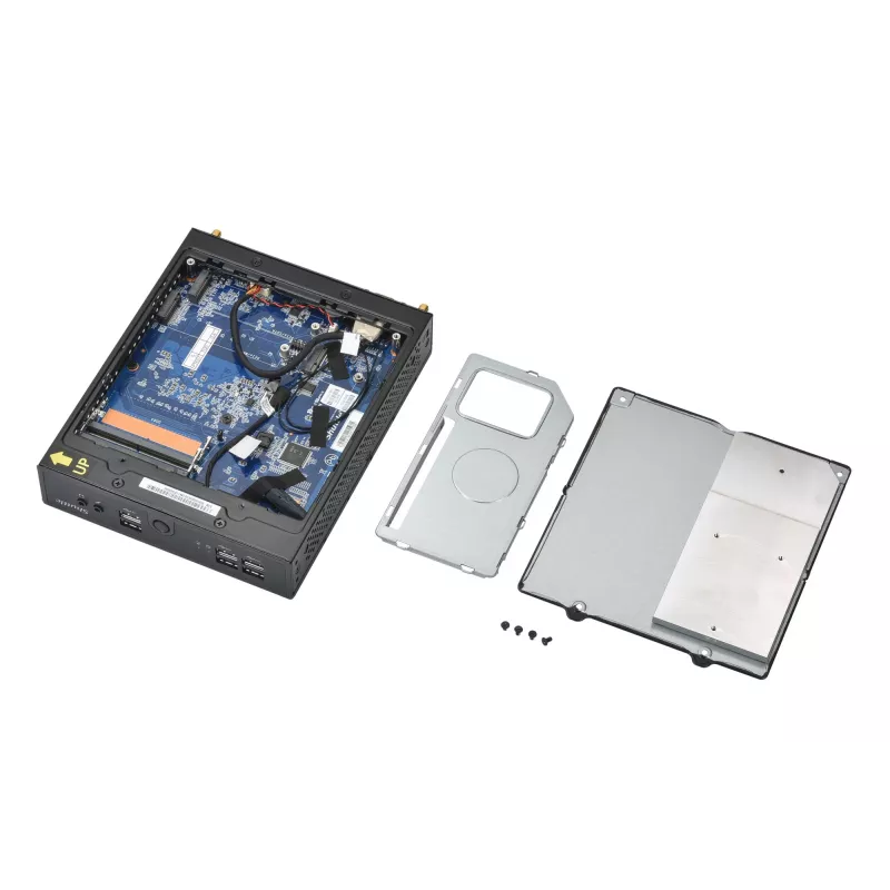 Shuttle XPC slim Barebone DS50U7, i7-1355U, 2x LAN (1x 2,5 Gbit, 1x 1 Gbit), 1x COM, 1x HDMI, 1x DP, 1x VGA, sin ventilador, funcionamiento continuo 24/7