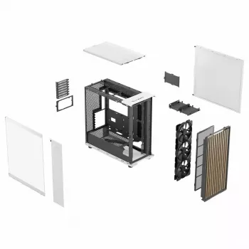Caja de ordenador Fractal Design FD-C-NOR1X-04 Midi Tower blanca
