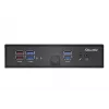 Barebone Shuttle XPC slim DS50U, Intel Celeron 7305, 2x LAN (1x 2,5 Gbit, 1x 1 Gbit), 1x COM, 1x HDMI, 1x DP, 1x VGA, sin ventilador, funcionamiento continuo 24/7