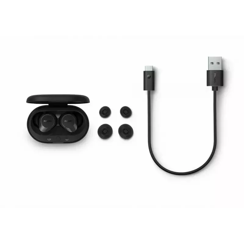 Auriculares Philips TAT1209BK/00 True Wireless Stereo (TWS) in-ear llamadas/música Bluetooth negro