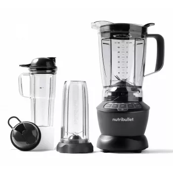 Batidora de vaso NUTRIBULLET NBF500DG — jarra de 1,9 L, 1200 W, triturador de hielo, plata