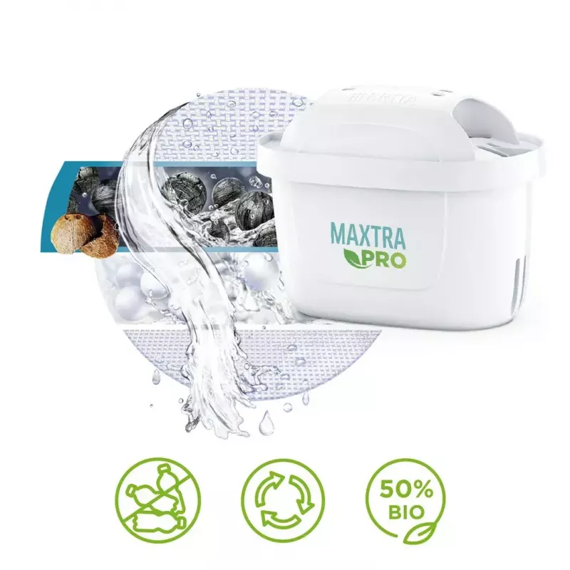 Cartuchos filtrantes de agua BRITA MX+ Pro Pure Performance set de repuesto – 6 unidades, tecnología MAXTRA, capacidad 150 l, duración 1 mes