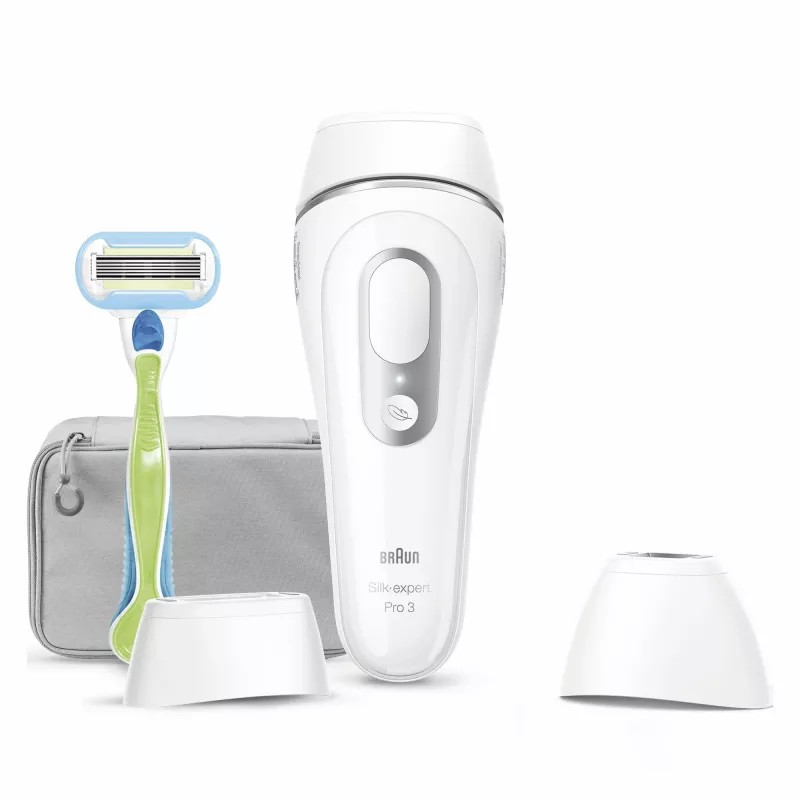 Depiladora de luz pulsada intensa (IPL) Braun Silk-expert Pro PL3122 4 J/cm² blanca