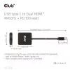 CLUB3D hub USB-C® a doble HDMI™ 4K60Hz M/H+PD3.0 100 W