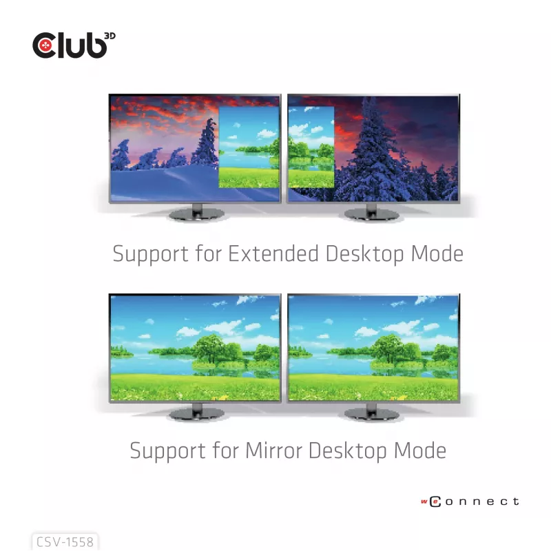 CLUB3D hub USB-C® a doble HDMI™ 4K60Hz M/H+PD3.0 100 W