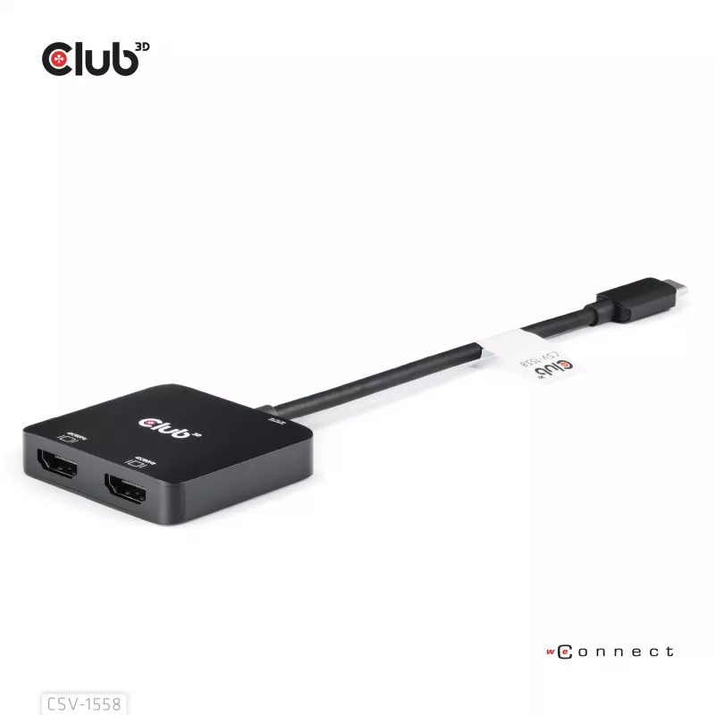 CLUB3D hub USB-C® a doble HDMI™ 4K60Hz M/H+PD3.0 100 W