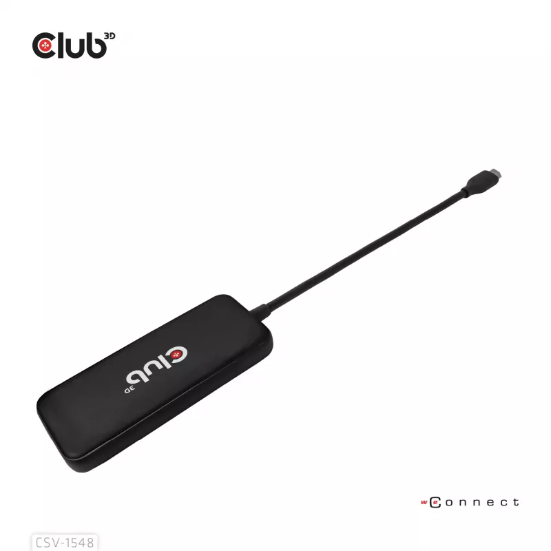 Club3D CSV-1548 hub USB-C, 4x USB-C 10 Gbps, 100W PD, negro