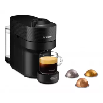 De’Longhi NESPRESSO® Vertuo Pop ENV90.B - Liquorice negro, cafetera de cápsulas, 0,56 L, cápsulas de café, 1260 W, negra