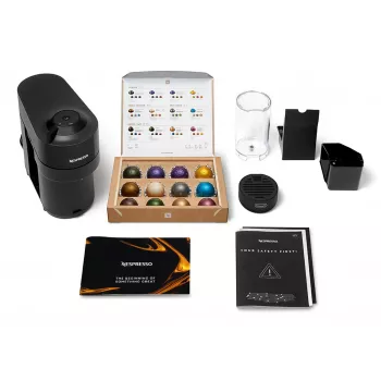 De’Longhi NESPRESSO® Vertuo Pop ENV90.B - Liquorice negro, cafetera de cápsulas, 0,56 L, cápsulas de café, 1260 W, negra