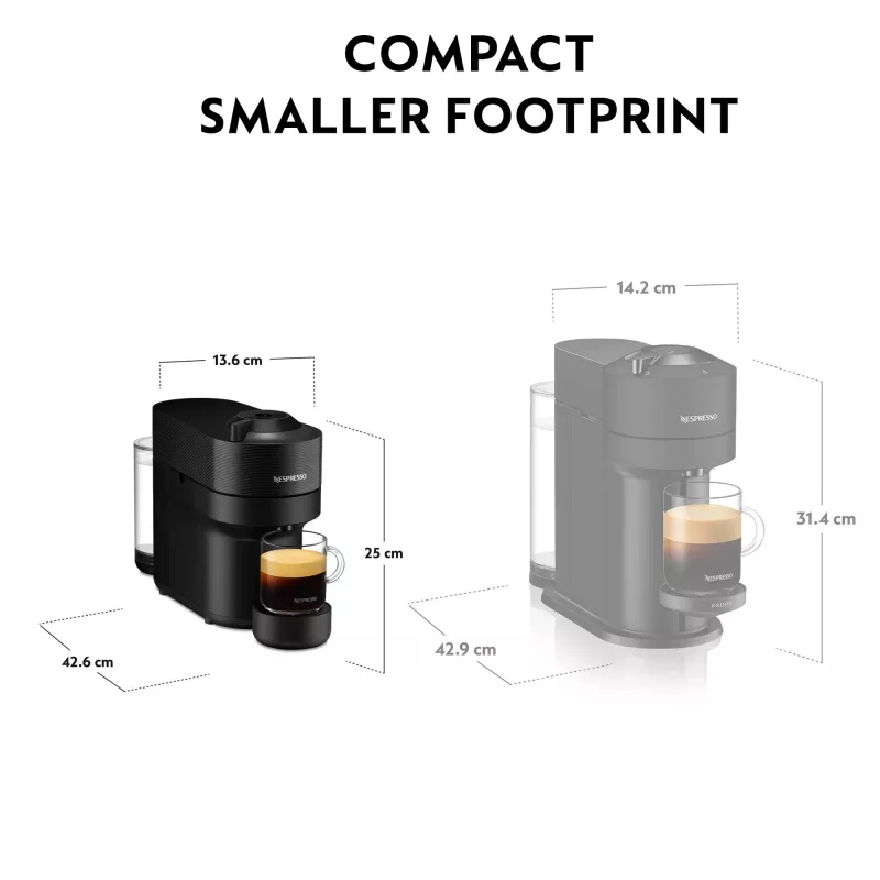 De'Longhi Nespresso Vertuo Pop ENV90.B cafetera, Liquorice Black (negra)