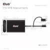 Divisor de vídeo Club 3D CSV-1478 USB Type-C (con adaptador USB-A) a doble DisplayPort 4K60Hz, negro