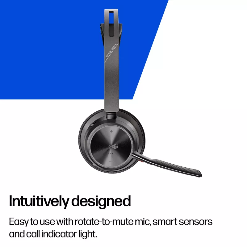 HP Poly Voyager Focus 2 Microsoft Teams Certified auricular USB-C-C +adaptador USB-C/A +base de carga