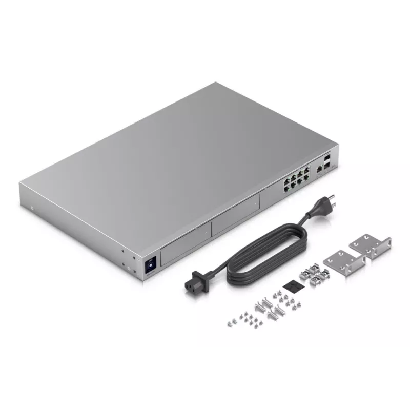 Switch gestionado UBIQUITI UniFi Dream Machine Pro Max, 9 puertos 2.5G Ethernet, rack 1U, 2×SFP+, soporte 10G, 60W de potencia
