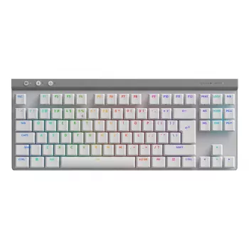 Teclado Logitech G G515 Gaming USB RF inalámbrico Bluetooth QWERTY US International blanco