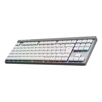 Teclado Logitech G G515 Gaming USB RF inalámbrico Bluetooth QWERTY US International blanco