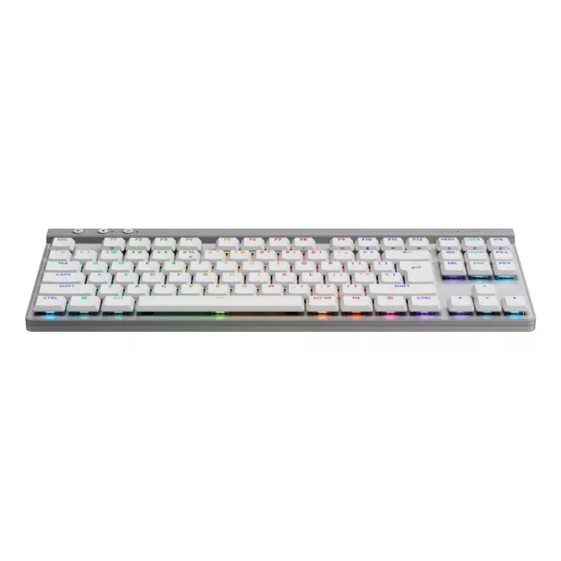 Teclado Logitech G G515 Gaming USB RF inalámbrico Bluetooth QWERTY US International blanco