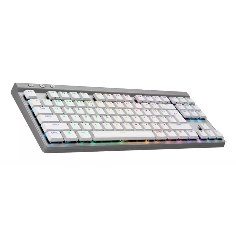 Teclado Logitech G G515 Gaming USB RF inalámbrico Bluetooth QWERTY US International blanco