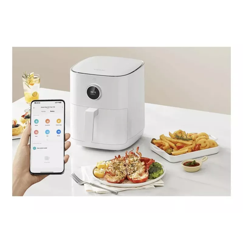 Freidora de aire Xiaomi BHR8234EU 4.5 L 1500 W blanca, táctil OLED, control por app Wi‑Fi
