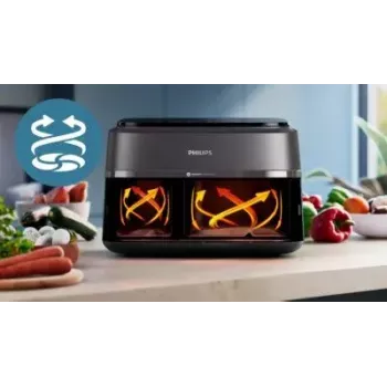 Freidora de aire Philips serie 3000 NA351/00 — 9 L, 2750 W, 8 programas, Rapid Air